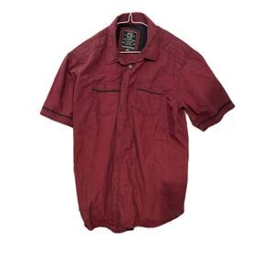 Distortion Clothing Co Short Sleeve Button Down Shirt Mens L